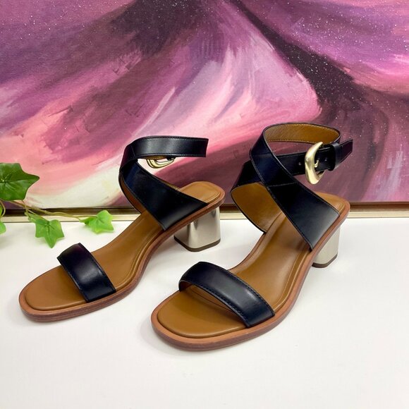 Vince Women's Dalia Strappy Block Heel Sandals in Black Size 6.5 - Picture 6 of 16